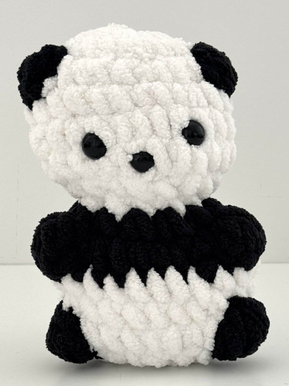 New Handmade Plush Toy Panda Soft Thick Yarn, Made in Arizona Amigurumi
